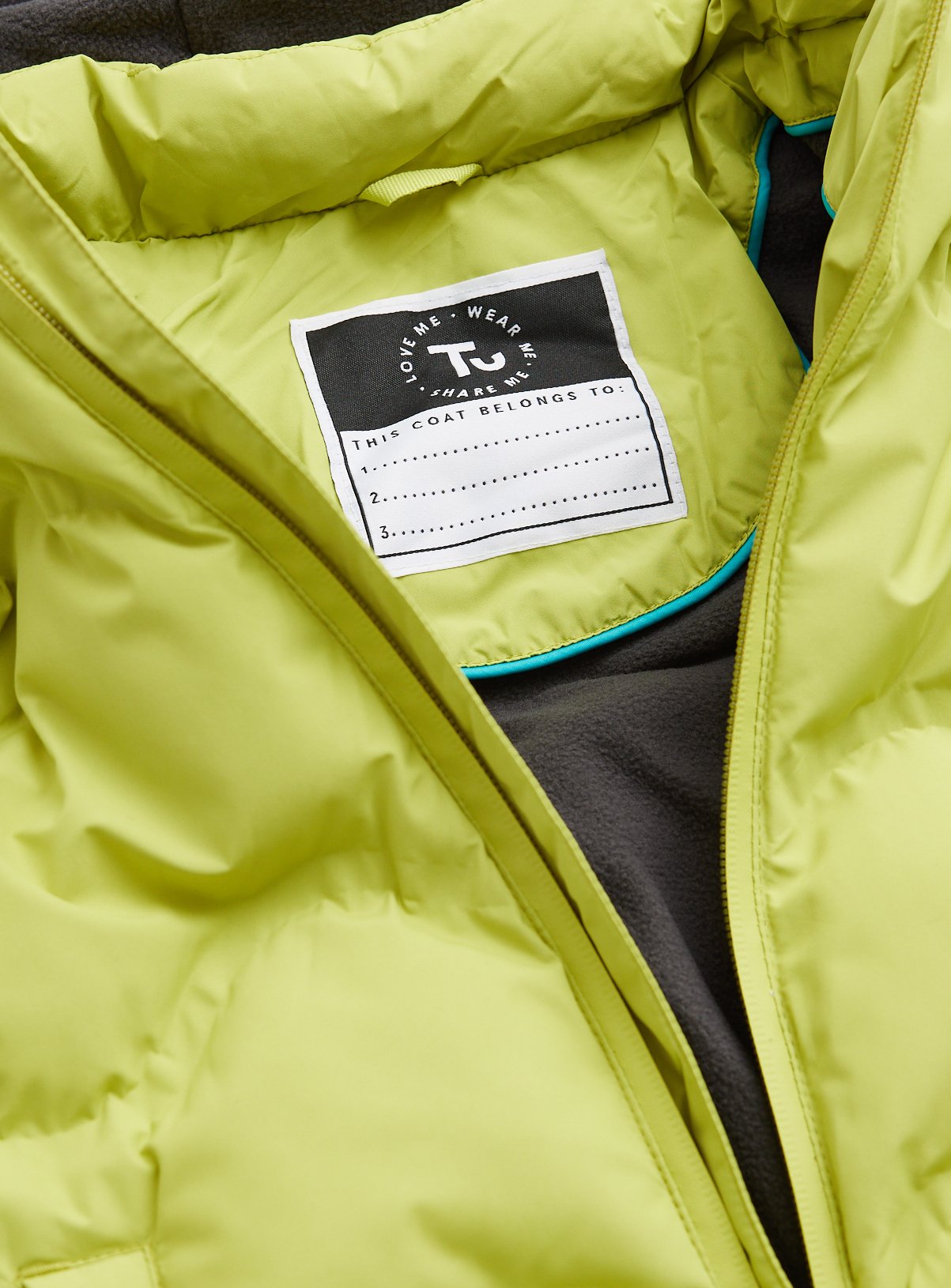 Lime Heatseal Puffer Jacket  5-6 years - Image 2 thumbnail
